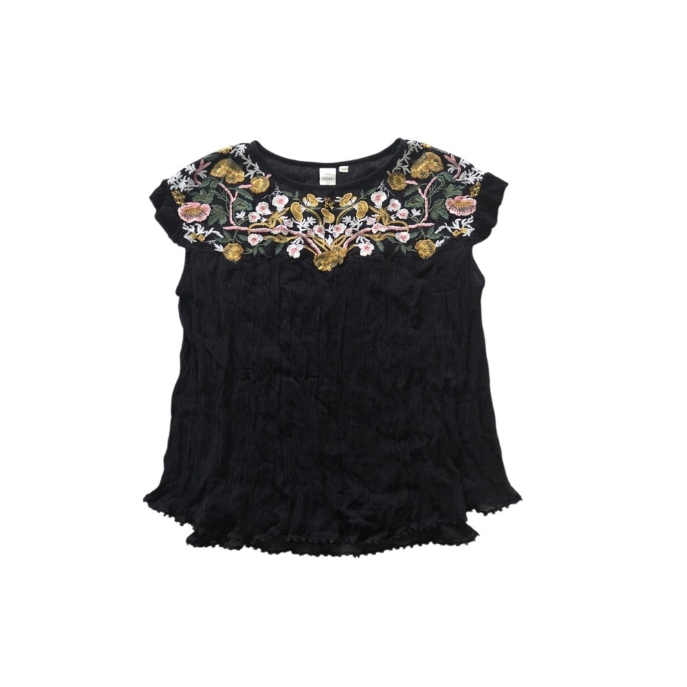 Anthropologie Seen Worn Kept Bethany Embroidered Blouse S P Boho Prairie Folk